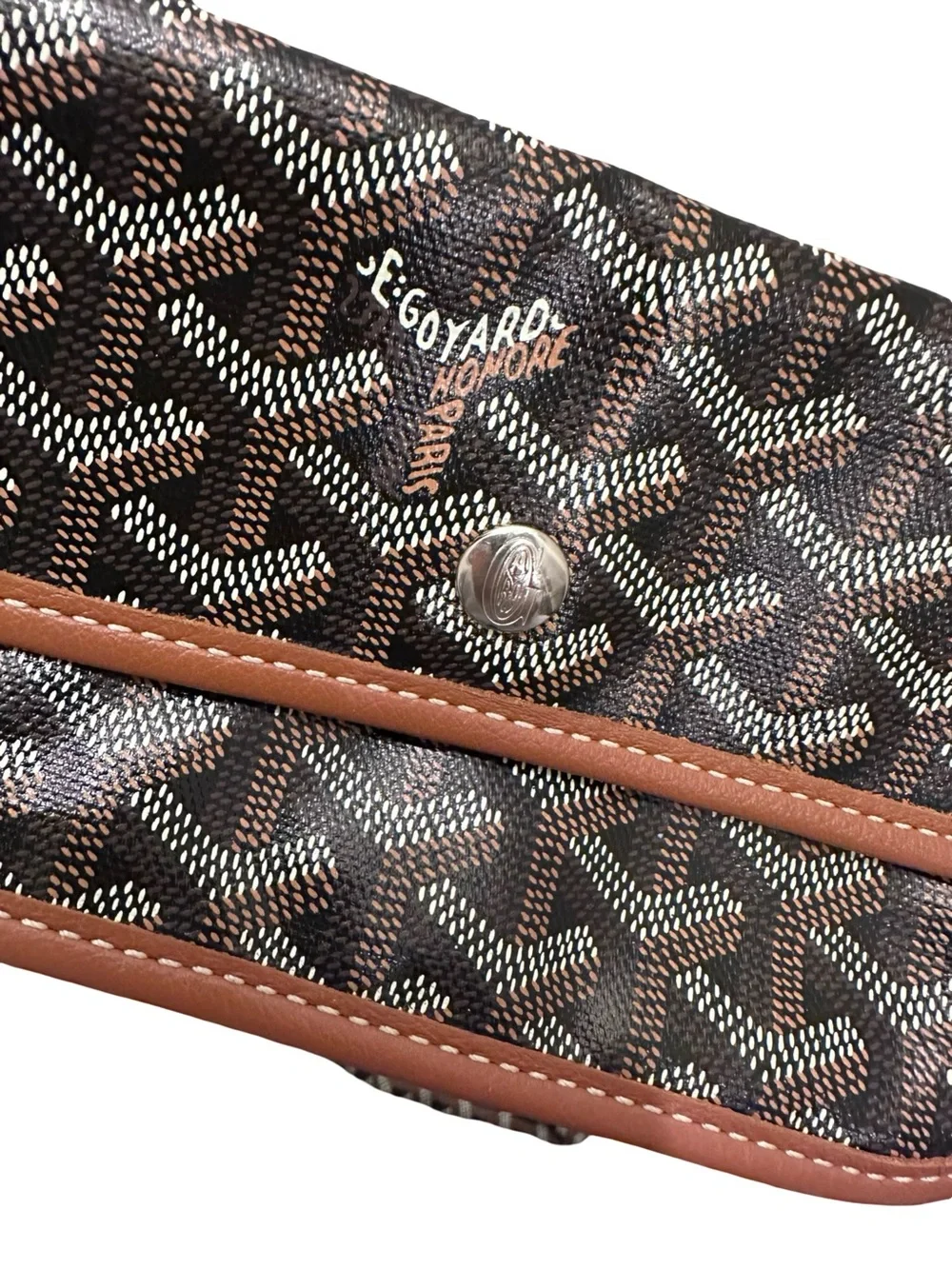 *EUC* Goyard Saint Louis GM Tote Black/Tan w/ Pouch